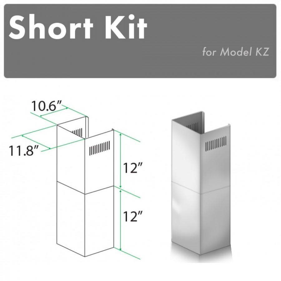 CHIMO　2セット ZLINE SKKZ 2 Pcs. 12 In. Short Chimney Pieces for 7 Ft. to 8 Ft
