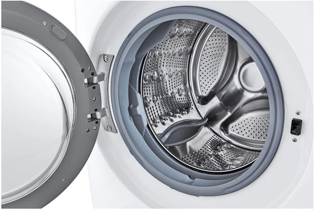 LG WM3400CW 27 Inch Front Load Washer with 4.5 Cu. Ft. Capacity 8 Wash Cycles 6Motion Technology SenseClean System LoDecibel Quiet Operation SmartDiagnosis ColdWash Option Quick Wash Child Lock and En...