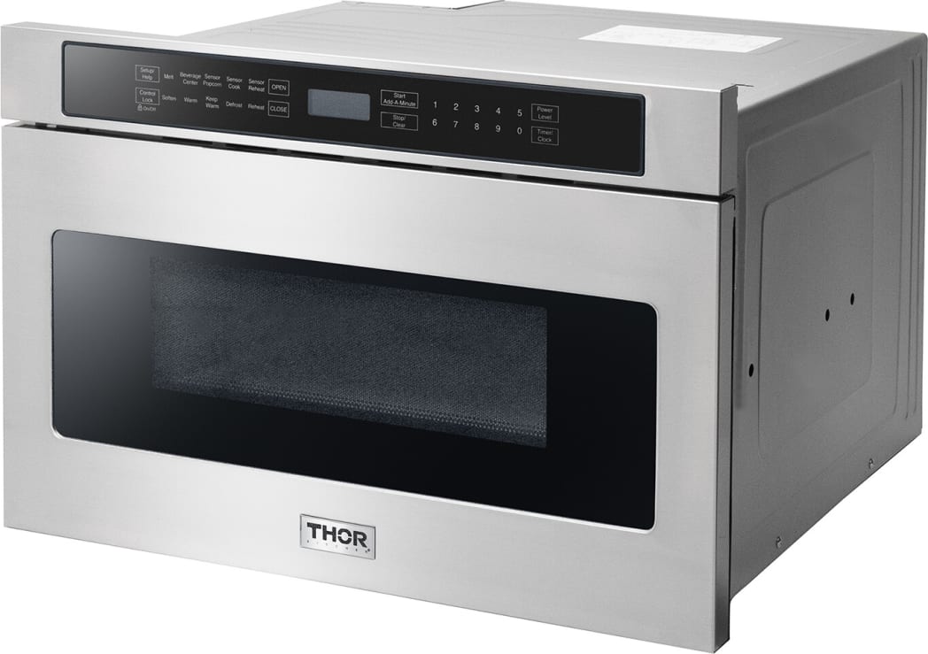 Thor Kitchen TMD2401 24 Inch Microwave Drawer with 1.2 cu.ft. Capacity 950W Power 12 Sensor Functions 10 Power Modes Control Lock Add a Minute and Keep Warm Function