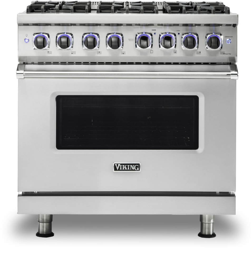 Viking VDR73626BSS 36 Inch Pro-Style Dual-Fuel Range with 6 Viking