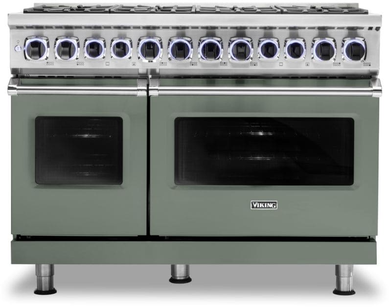 Viking VDR74828BABLP 48 Inch Freestanding Dual Fuel Range with 8