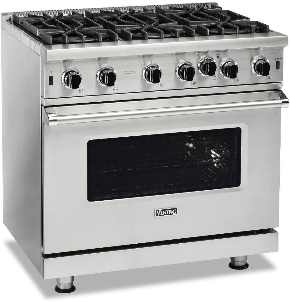 Viking VGIC53626BSSLP 36 Inch Freestanding Professional Gas Range