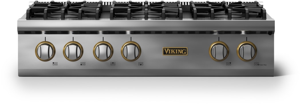 Viking VRT53646BSSBBLP 36 Inch Gas Rangetop with 6 Sealed Burners