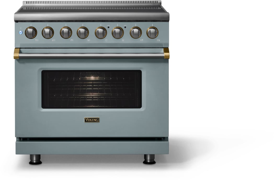 Viking VIR53646BNSBB 36 Inch Freestanding Induction Range with 6
