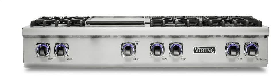 Viking VRT7486GSSLP 48 Inch Gas Rangetop with 6 Viking Elevation