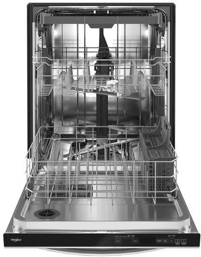 Whirlpool WDT750SAKZ 24 Inch Fully Integrated Dishwasher with 13 Place Settings 47 dBA 5 Wash Cycles 3rd Utensil Rack Sensor Cycle Sani Rinse Quick Wash Eco Series and Star K Fingerprint Resistant Sta...