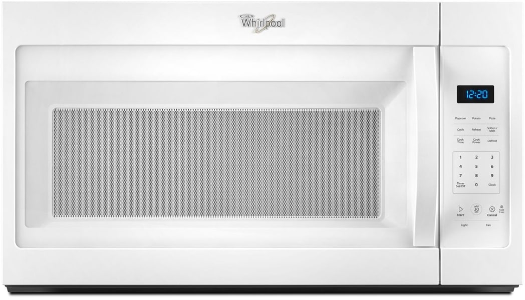 Whirlpool WMH31017FW 1.7 cu. ft. Over the Range Microwave Oven with Microwave Presets 2 Speeds Electronic Touch Controls 1.7 cu. ft. Capacity 1000 Watts 300 CFM Vent Fan Dishwasher Safe Turntable Plat...