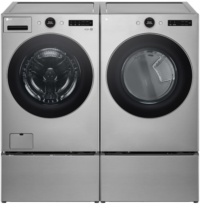 LG LGWADREV57002 Side-by-Side on Pedestals Front Load Washer and