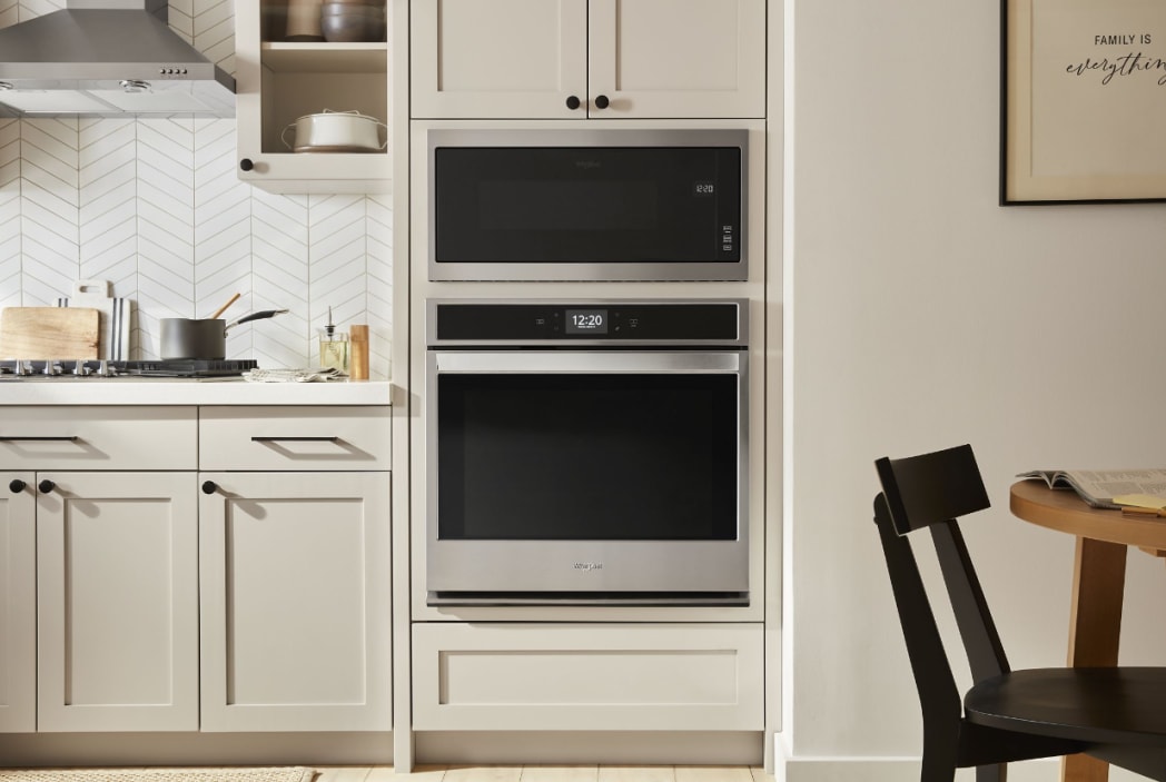 Whirlpool WMT50011KS 30 Inch Built In 1000W Microwave with 1.1 Cu. Ft. Capacity 10 Power Levels Control Lock Dishwasher Safe Turntable Plate and Slim Trim Kit