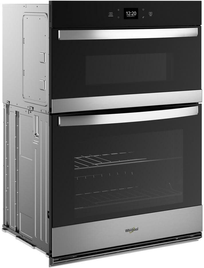 Whirlpool WOEC5030LZ 30 Inch Combination Smart Wall Oven with 5.0 cu. ft. Fan Convection Oven Steam Clean Air Fry Frozen Bake 1.4 cu. ft. Microwave 900 Watts and Star K Fingerprint Resistant Stainless...