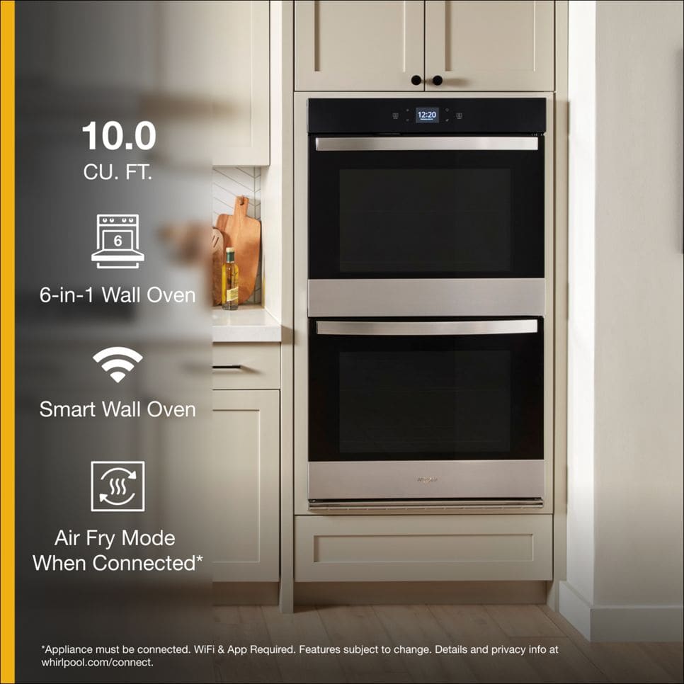 Whirlpool smart double oven hot sale