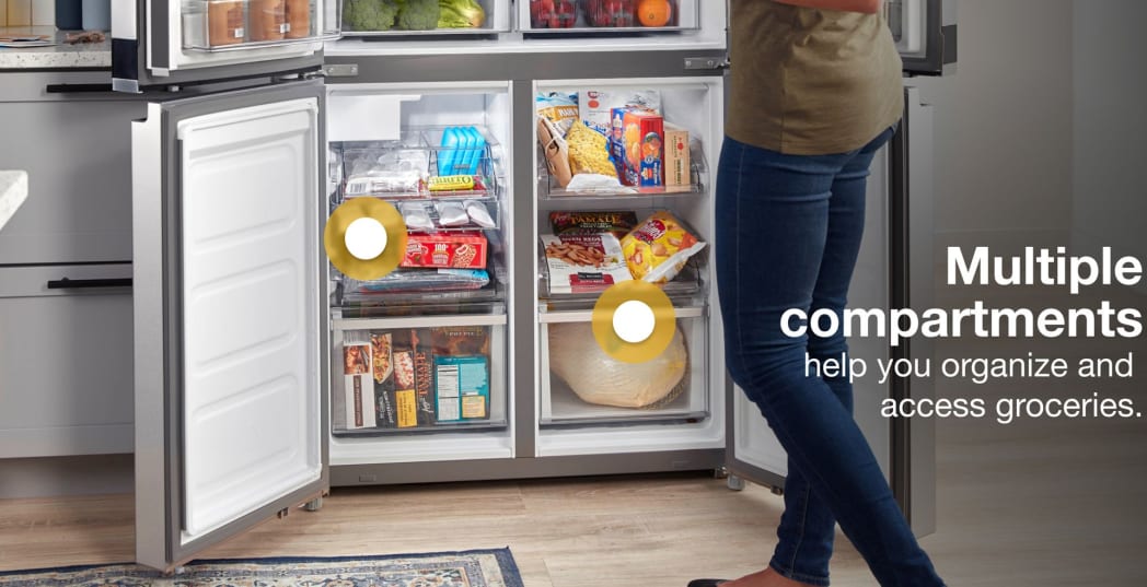 Whirlpool WRQA59CNKZ 36 Inch Counter-Depth 4-Door French Door