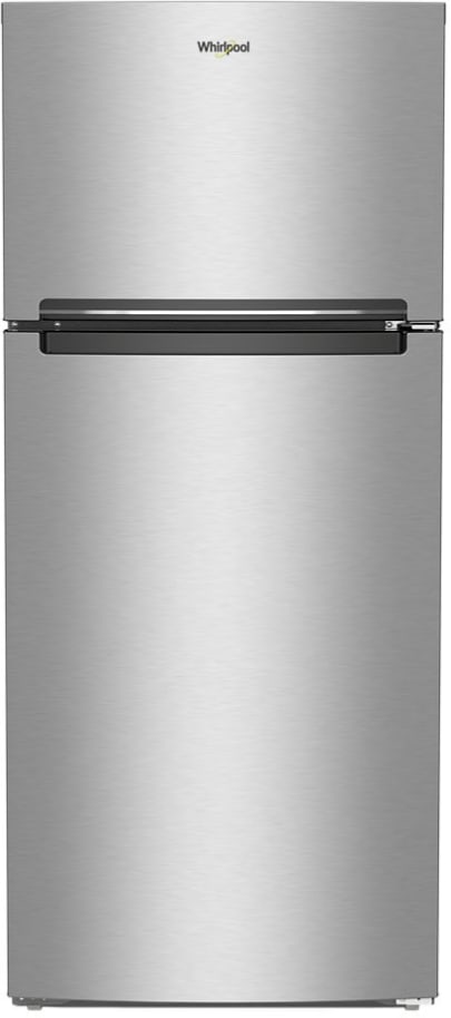 Whirlpool WRTX5028PM 28 Inch Freestanding Top Freezer Refrigerator with 16.3 cu. ft. Total Capacity Glass Shelves Gallon Door Bin Flexi Slide Bin