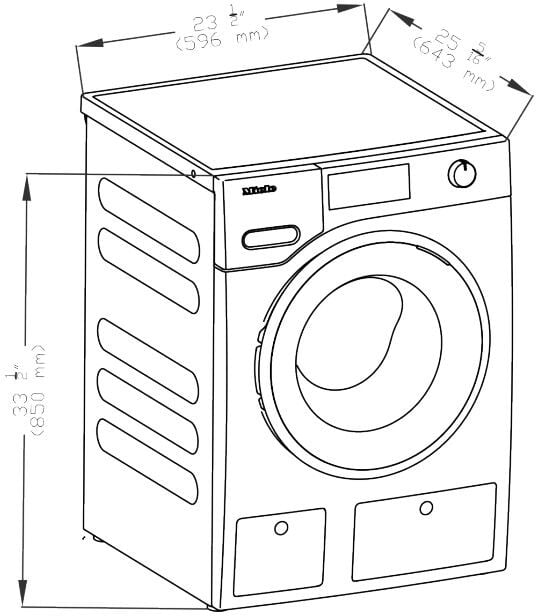 Miele WXI860WCS 24 Inch Smart Front Load Washer with 2.26 Cu. Ft. Capacity 21 Wash Programs Honeycomb Drum TwinDos Automatic Detergent Dispensing WiFiConn ct QuickIntenseWash SingleWash Programs Sanit...