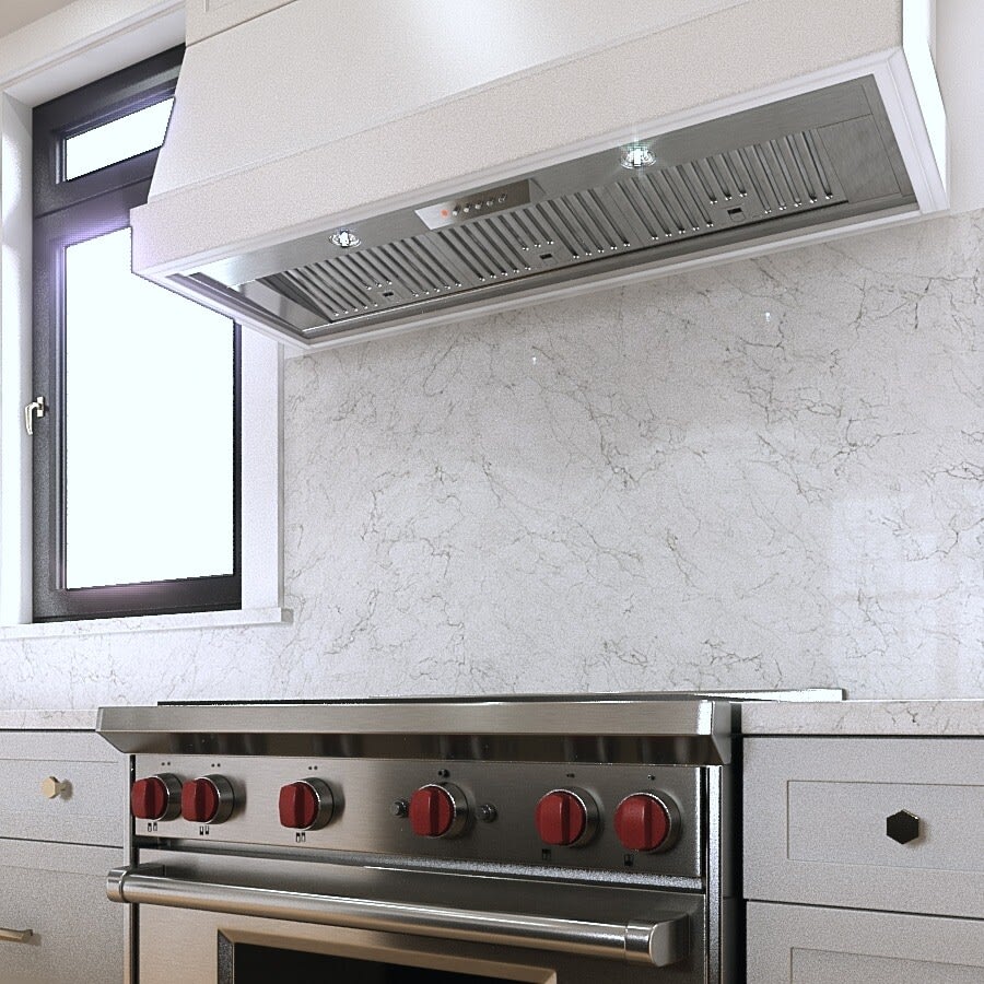 XO XOI3315SC 34 Inch Cabinet Insert Range Hood with 4-Speed 600