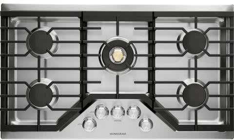 Monogram ZGU36RSLSS 36 Inch Gas Cooktop with 5 Dual-Flame Burners