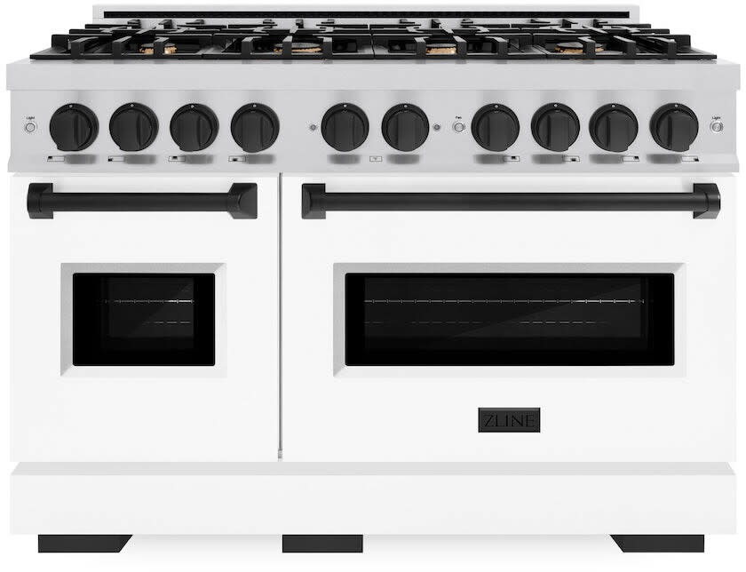ZLINE CDRZWM48MB 48 Inch Freestanding Dual Fuel Range with 8