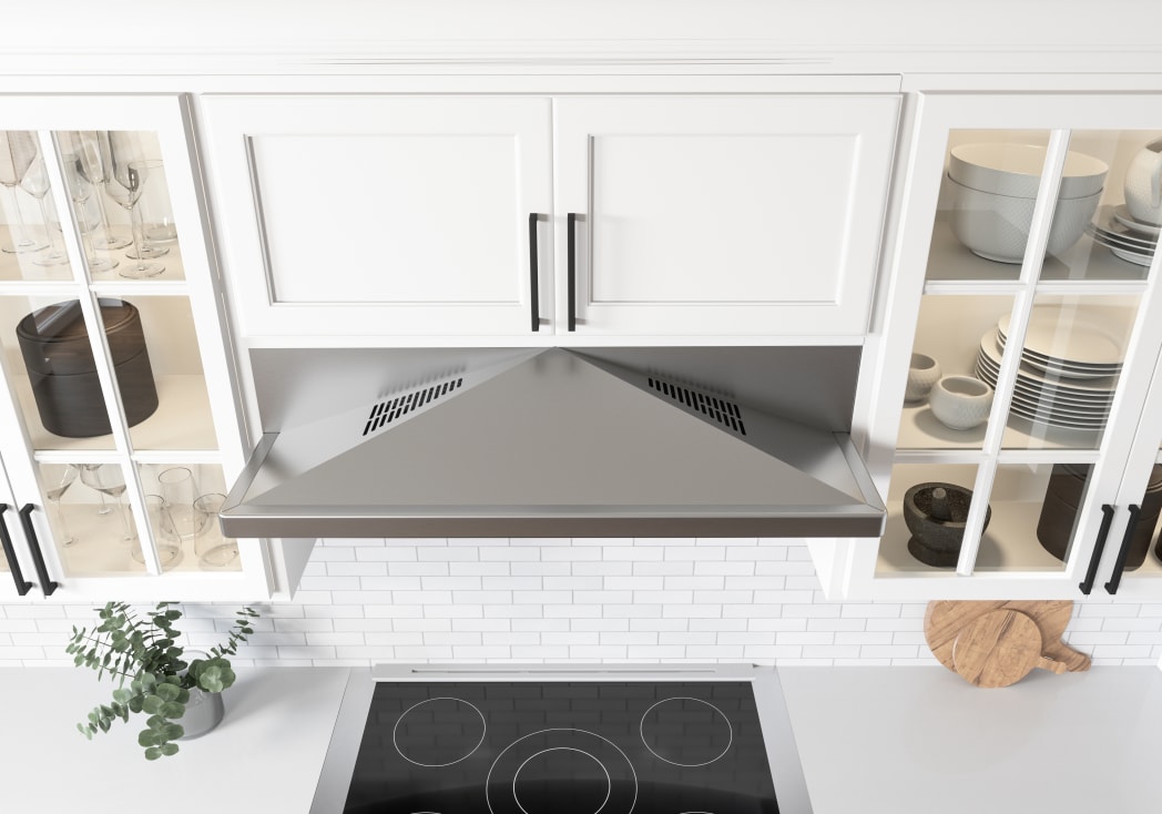 Zephyr ZPYE36BS Pyramid Under Cabinet Range Hood with 3-Speed/400