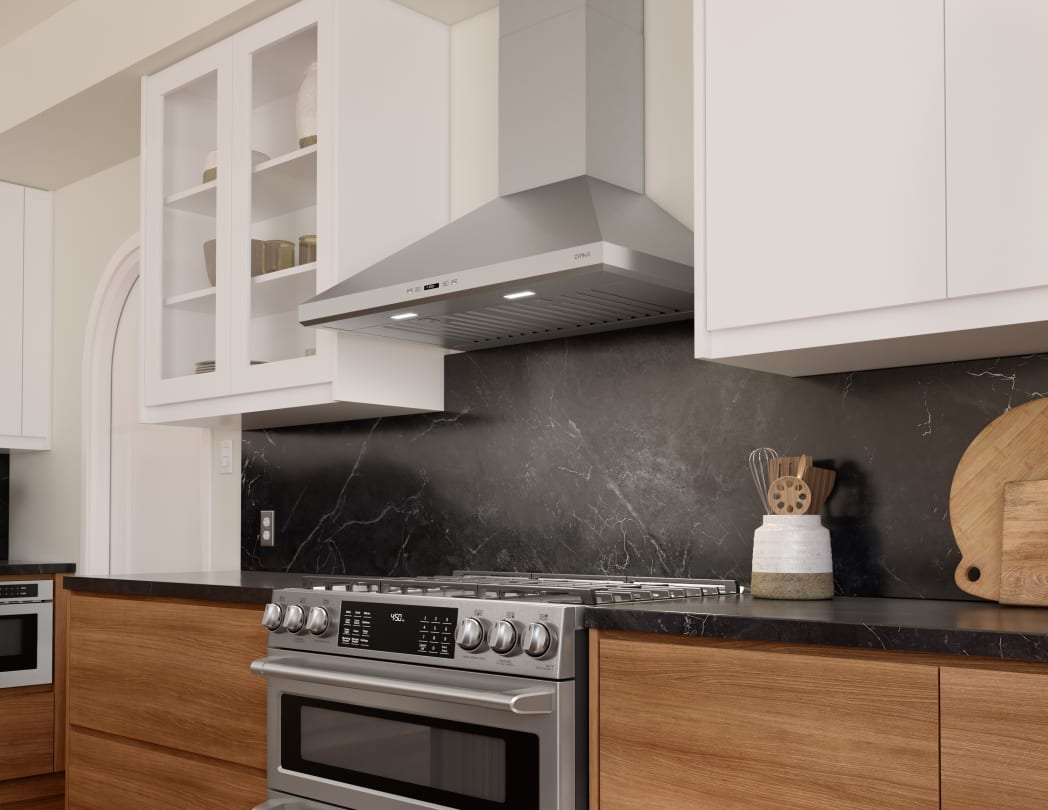 Zephyr ZSIE30DS Wall Mount Range Hood with 5-Speed 650 CFM Blower