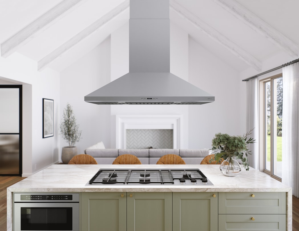 Zephyr ZSLE48DS Island Mount Range Hood with 5-Speed/1200CFM