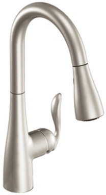 Moen 7594 Single Lever Pull-Out Kitchen Faucet with 7-7/8 ...