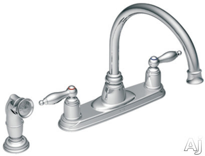 Moen 7905 Double Lever Cast Spout Kitchen  Faucet  with 9 1 