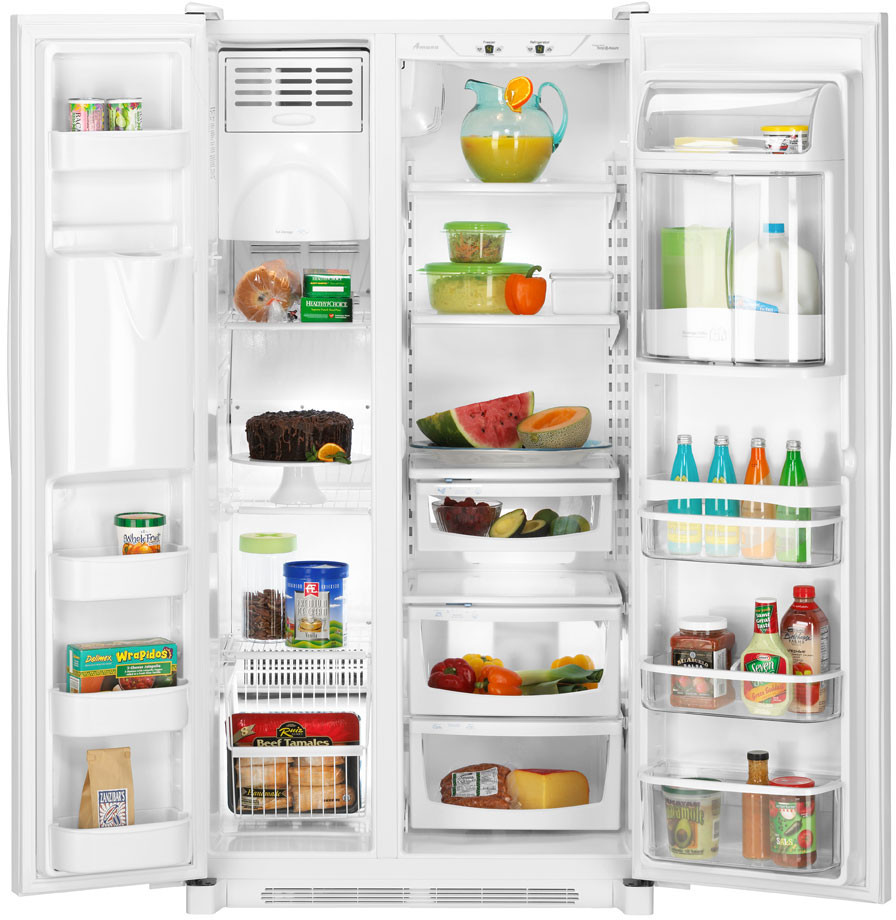 Amana ASD2626HES 25.6 Cu. Ft. Side by Side Refrigerator with 5 Button