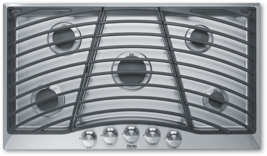 Viking DGSU1615BWH 36 Inch Gas Cooktop with 5 Sealed Burners, Brass