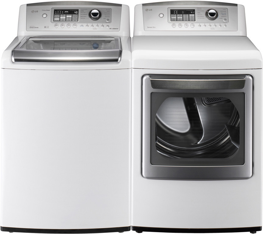 LG DLE5001W 27 Inch Electric Dryer with 7.3 cu. ft. Ultra Capacity, 12