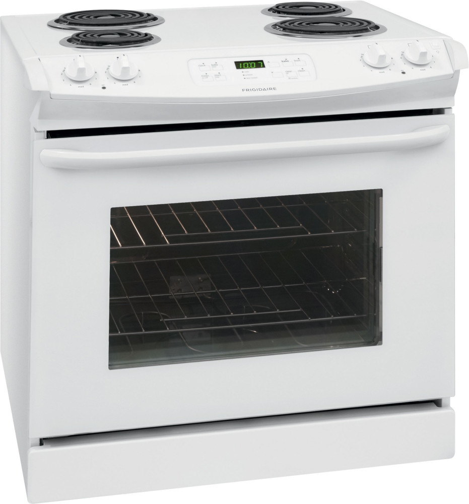 Frigidaire FFED3015PW 30 Inch Dropin Electric Range with 4 Coil