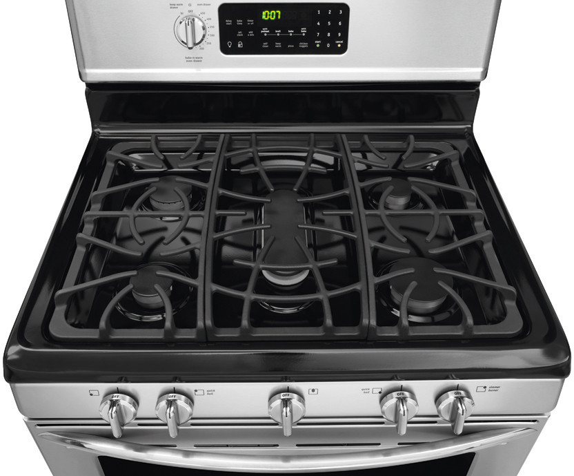 Frigidaire FGGF305MKF 30 Inch Freestanding Gas Range with 5 Sealed Burners, Quick Boil Burner