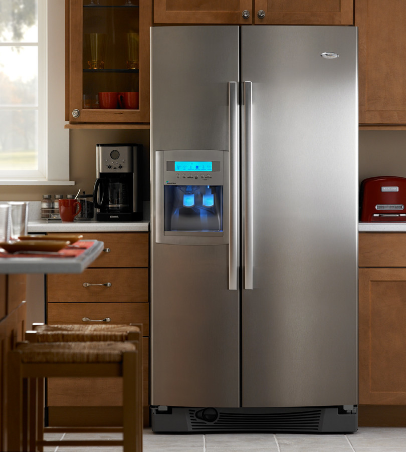 Whirlpool GS5VHAXWY 25.6 cu. ft. Side by Side Refrigerator with Adjustable SlideOut SpillGuard
