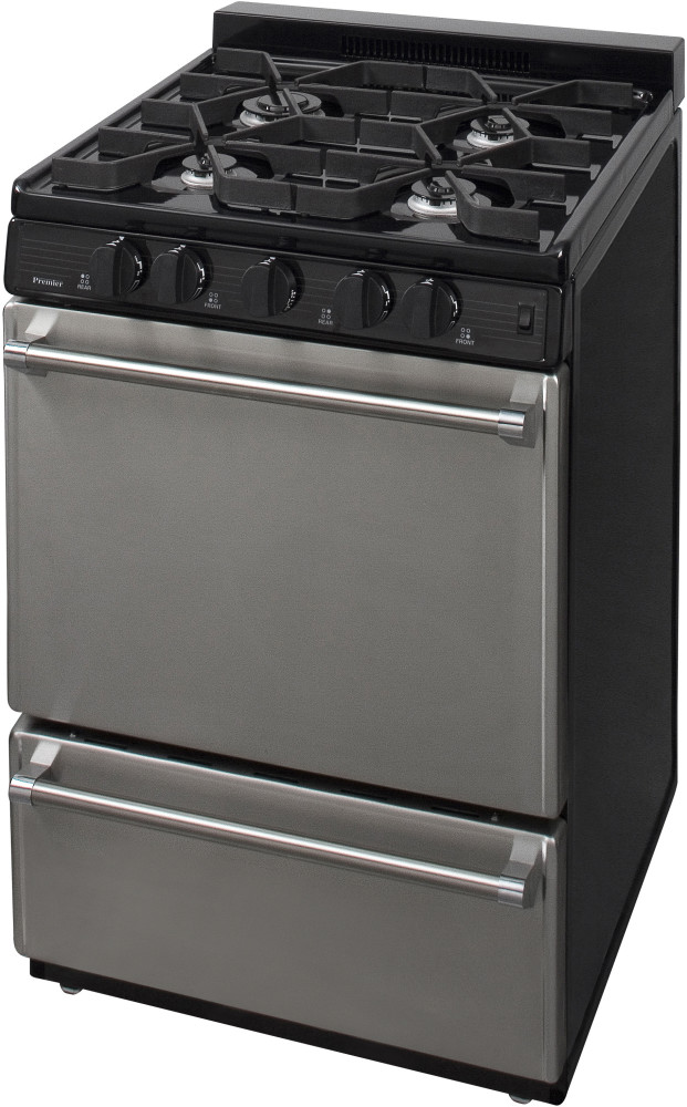 Premier P24S310BP 24 Inch Commercial Style Gas Range with 4 Sealed