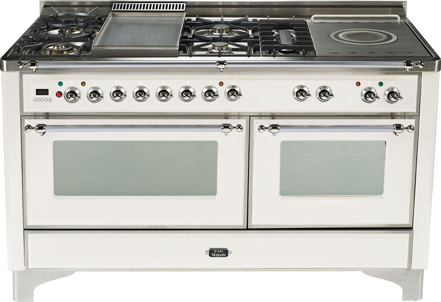 Ilve UM150FSMPAX 60 Inch TraditionalStyle DualFuel Range with 5