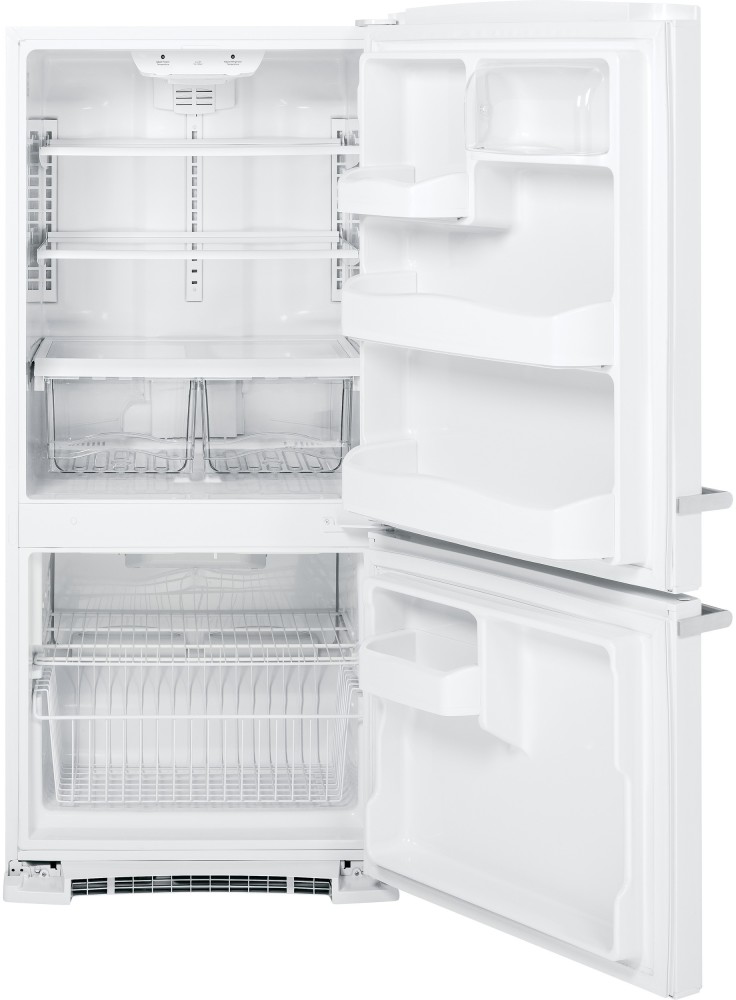 GE ABE20EGHWS 30 Inch Bottom-Freezer Refrigerator with 20 ...