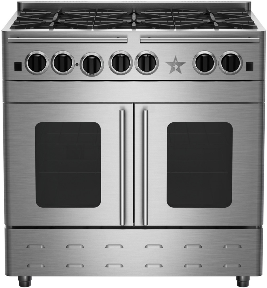 BlueStar RNB366BPMV2 36 Inch ProStyle Freestanding Gas Range with 6 Open Burners, ExtraLarge