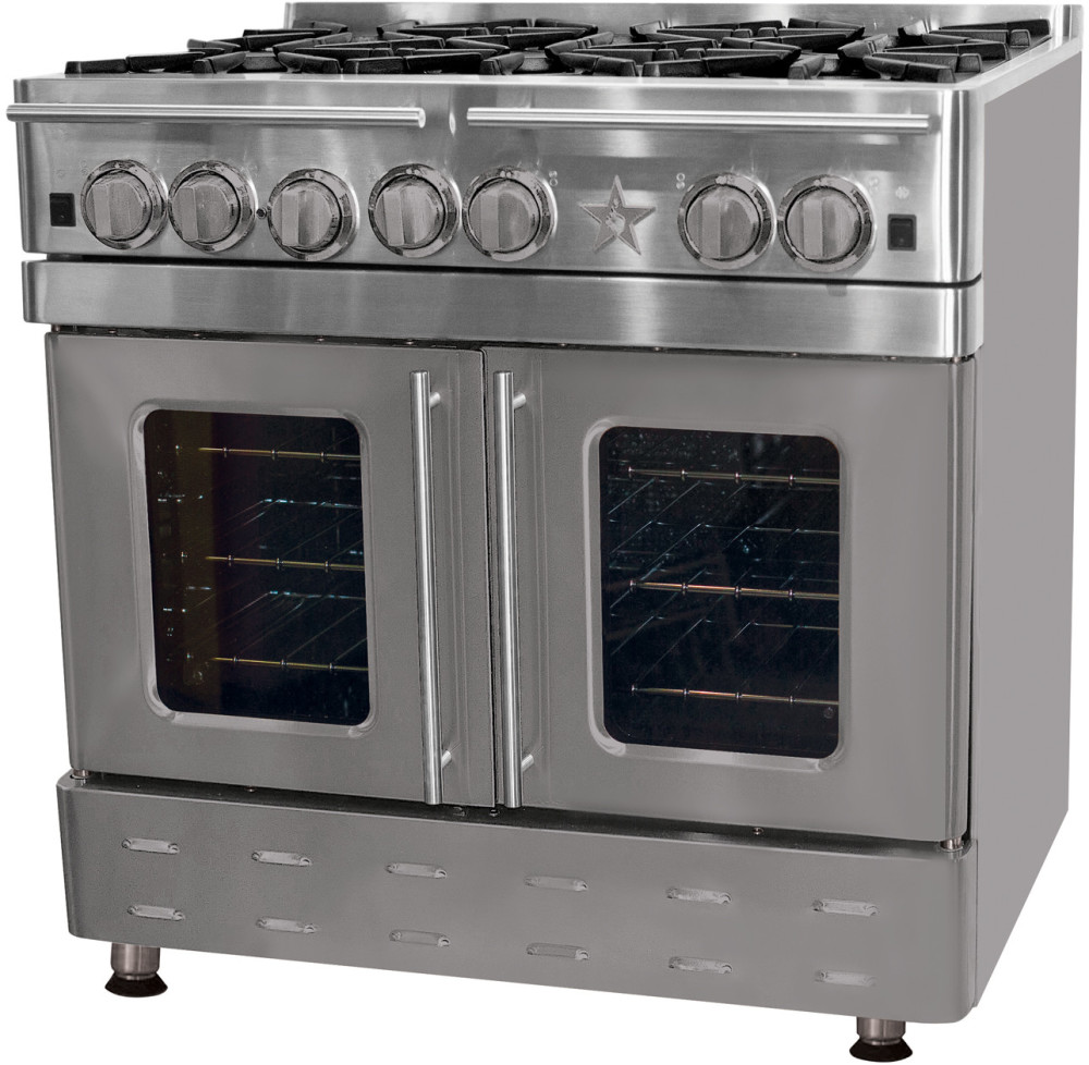 BlueStar RNB366BPMV2 36 Inch ProStyle Freestanding Gas Range with 6 Open Burners, ExtraLarge
