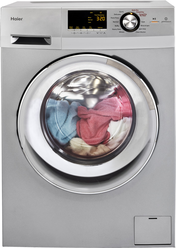 Haier HLC1700AXS 24 Inch Washer/Dryer Combo with 2.0 cu. ft. Capacity