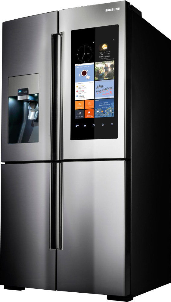 Samsung RF28K9580SR 36 Inch 4-Door Refrigerator with Family Hub WiFi ...