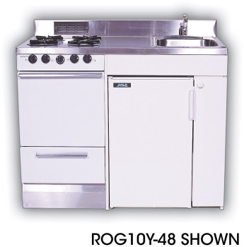 Acme ROE9Y48 Compact Kitchen with Stainless Steel ...