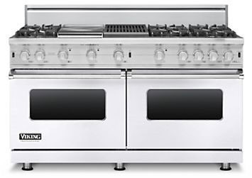 Viking VGCC5606GQWH 60 Inch Pro-Style Gas Range with 6 VSH Pro Sealed