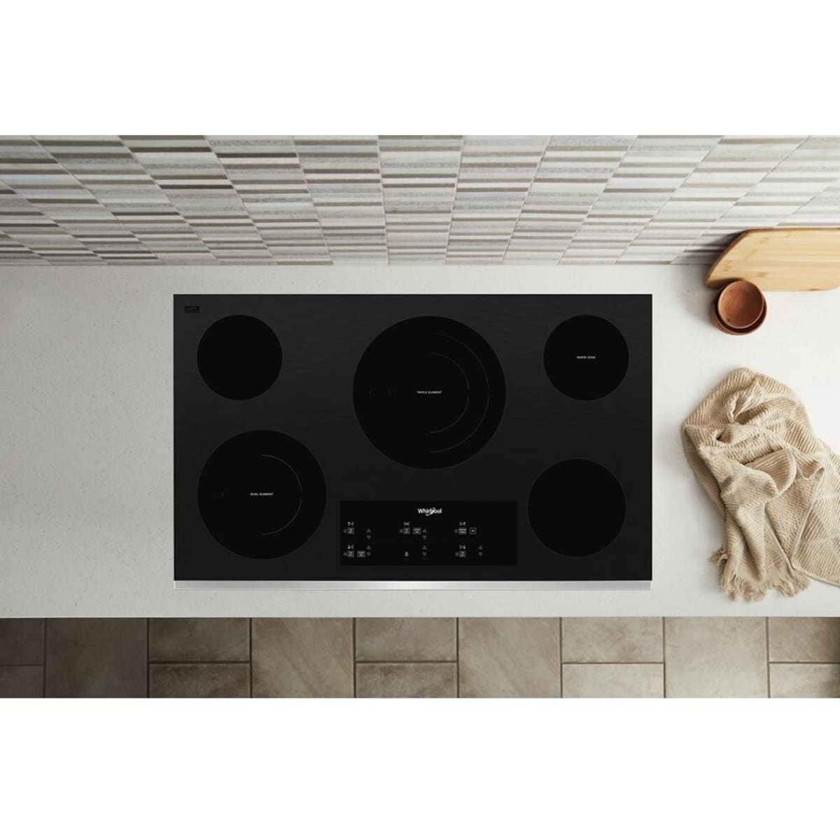 Whirlpool WCE97US6KS - 36 Inch Smoothtop Electric Cooktop Lifestyle View