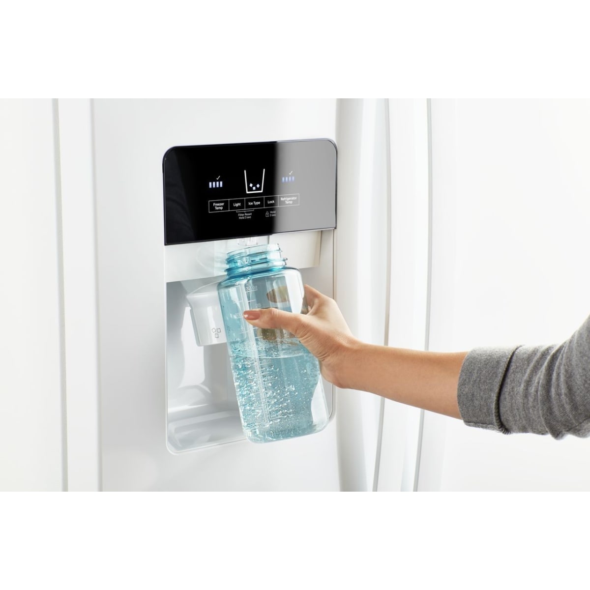 Whirlpool WRS321SDHW - Exterior Ice and Water Dispenser with EveryDrop™ Water Filtration in White