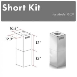 2 Pcs. 12 In. Short Chimney Pieces for 7 Ft. to 8 Ft. Ceilings - Short Chimney Pieces view