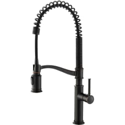 Single Handle Pull Down Commercial Style Kitchen Faucet - Commercial Style Pull-Down Kitchen Faucet in Oil Rubbed Bronze view