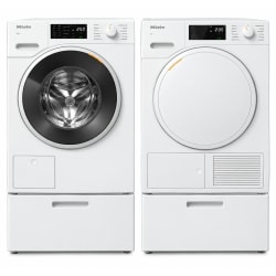 Side-by-Side Front Load Washer and Electric Dryer Set in White - Side-by-Side Washer & Dryer Set in White view