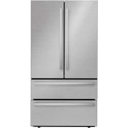 36 Inch Counter-Depth 4-Door French Door Refrigerator - Front View view