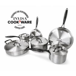 10 Piece Premium Clad 5-Ply Stainless Steel Cookware Set - Cookwear set view