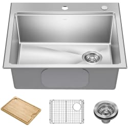 25 Inch Drop In / Top Mount Workstation Single Bowl  - 25 Inch Drop In / Top Mount Workstation Single Bowl view