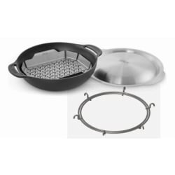 WEBER CRAFTED Porcelain-Enameled Cast-Iron Wok and Steamer - WEBER CRAFTED Porcelain-Enameled Cast-Iron Wok and Steamer view